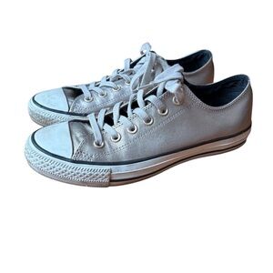 Converse All Star Chuck Taylor Low Top Metallic Gold Leather Sneakers Women Sz 8